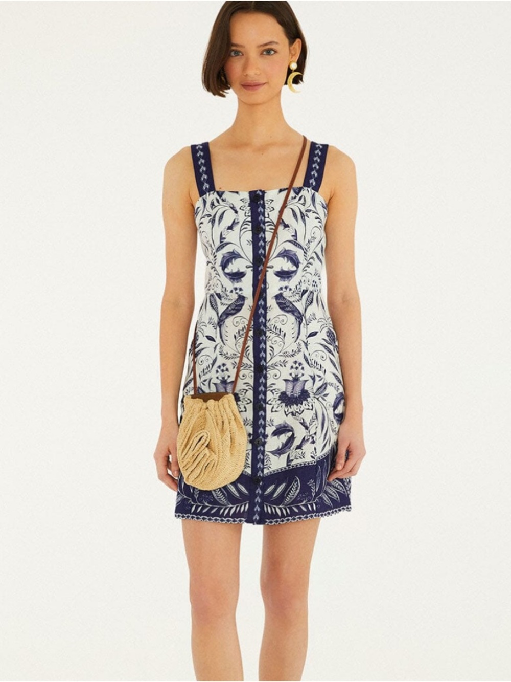 FARM Rio Off-White Nina Mini Dress NWT Small